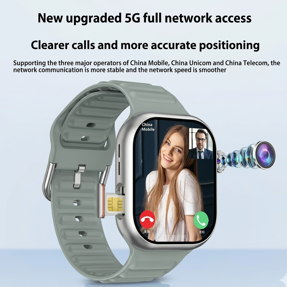 Galaxy C95 Ultra Watch ( 5G SIM +12 MP Camera) 2 Strap Free In Box🎁