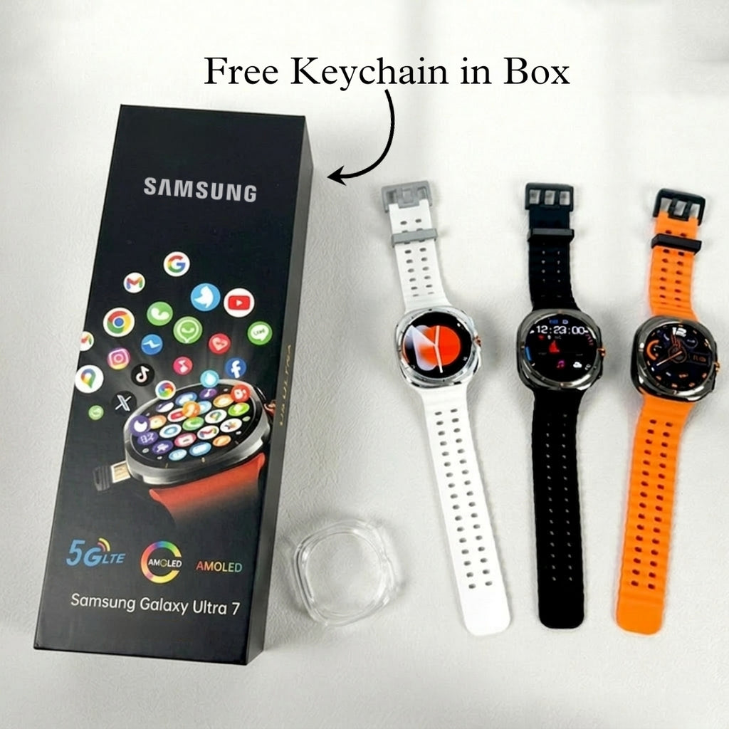 Galaxy Watch 7 Ultra (5G SIM) Camera Smartwatch | All-in-One Android & IOS| 8/128GB (Free Keychain🎁)