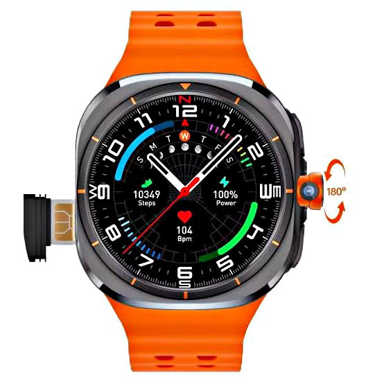 Galaxy Watch 7 Ultra (5G SIM) Camera Smartwatch | All-in-One Android & IOS| 8/128GB (Free Keychain🎁)